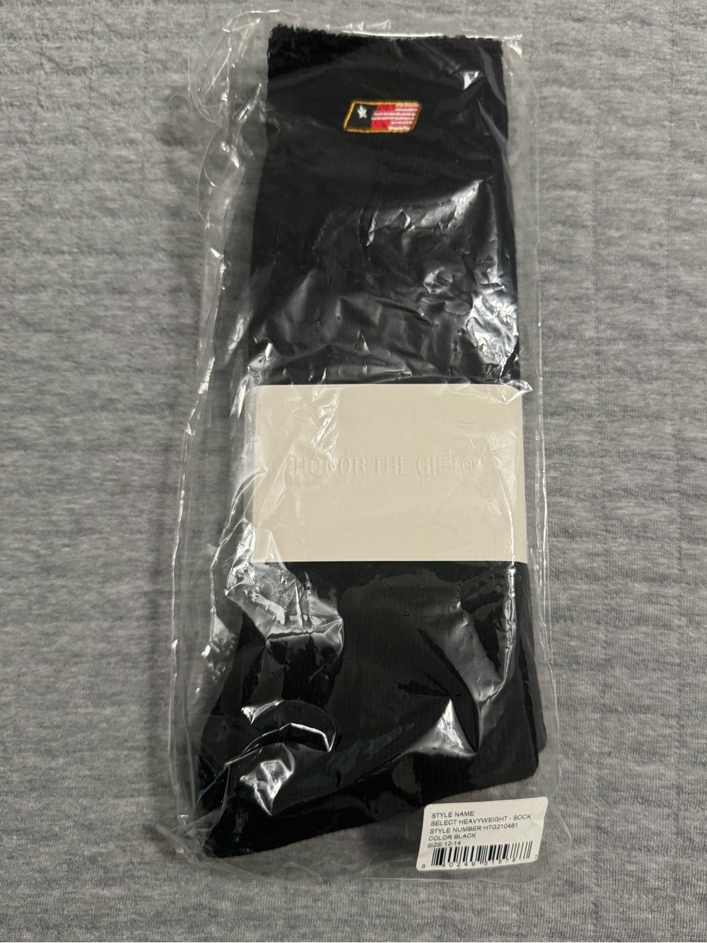 Honor the Gift Heavyweight Crew Sock Black Size 12-14